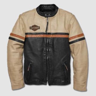 Harley Davidson Men’s High Quality Racing Leather Jacket|Rider Zilla