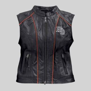 Harley Davidson Women Epoch Leather Vest Rider Zilla