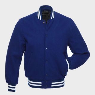 Premium Royal White Full Wool Varsity Jacket|Rider Zilla