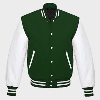 Letterman Baseball Varsity Wool Jacket with Leather Sleeves|Rider Zilla