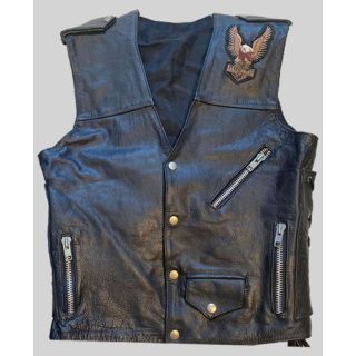 Vintage Leather Harley Davidson Vest|Rider Zilla|