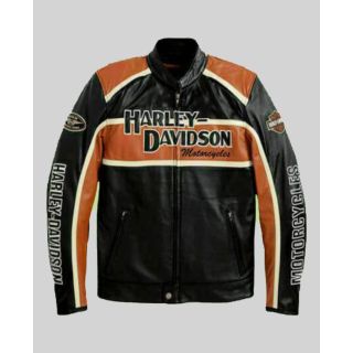 Harley Davidson Classic Motorbike Leather Jacket|Rider Zilla