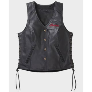 Indian Motorcycle Women's Genuine Black Lindy Vest Rider Zilla