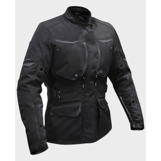 Women Black Cordura Motorcycle Jacket