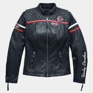 Women Miss Enthusiast H-D Triple Vent System Leather Jacket|Rider Zilla
